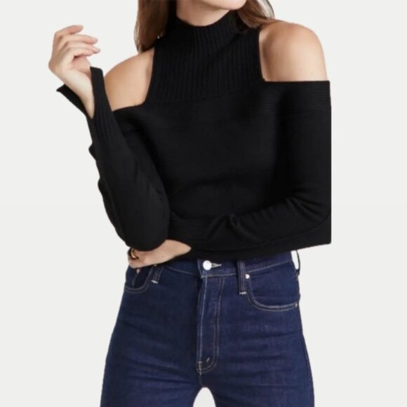JONATHAN SIMKHAI Gillian Cold Shoulder Sweater - Picture 1 of 14